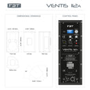 FBT VENTIS 112A Cassa Diffusore Attivo Professionale 12" 900w di picco, Nero - GlobalNet Shop