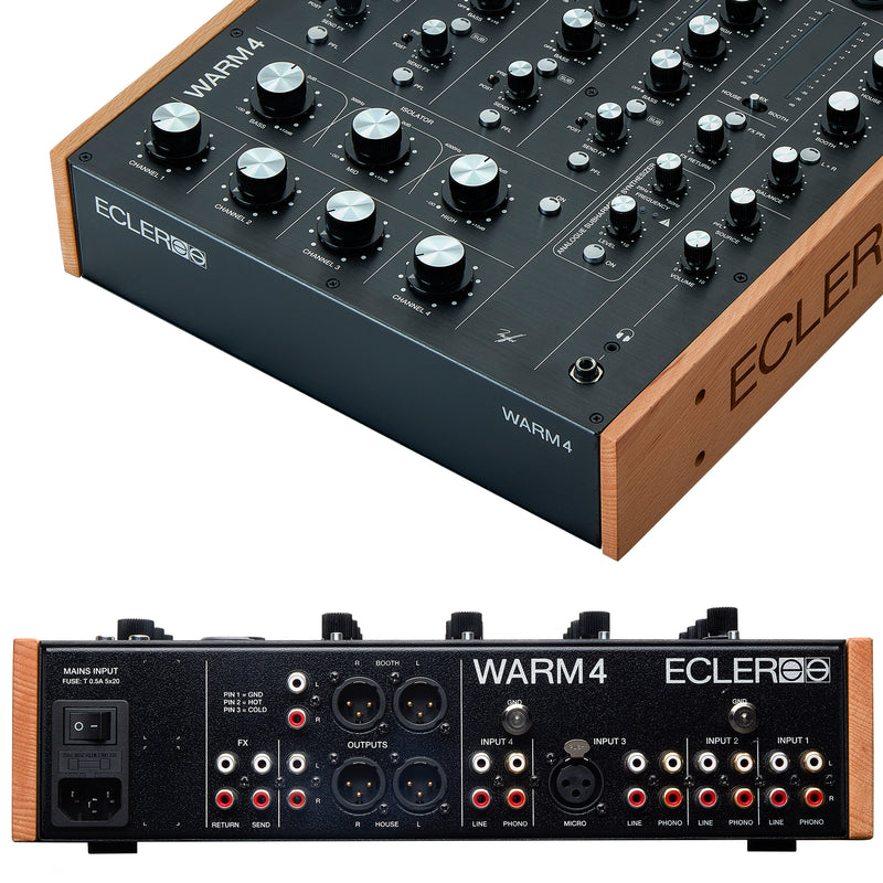 Ecler WARM4 Mixer Pro Dj rotativo a 4C con sintetizzatore subarmonico analogico