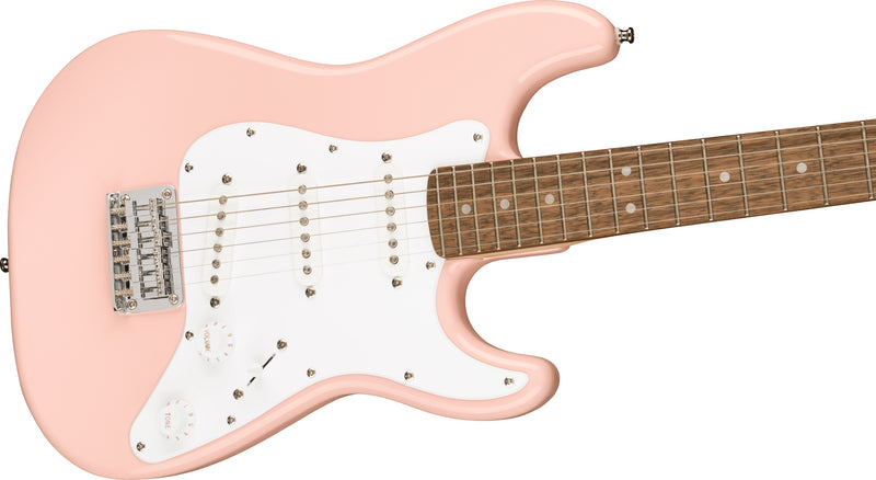 Fender Mini Stratocaster White Pickguard Shell Pink Chitarra Elettrica a 20T