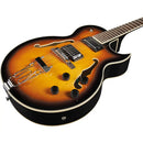 Eko JAZZ SUNBURST Chitarra semi-acustica 22T in Laurel selettore toggle a 3 vie