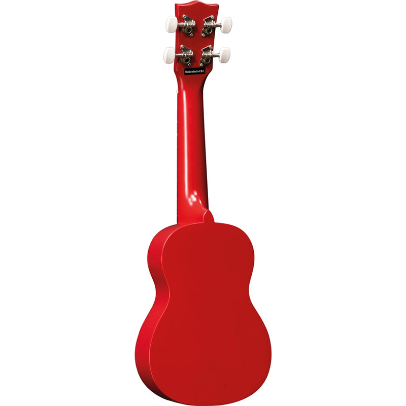Eko Primo Ukulele Red Ukulele Soprano + accordatore corde di ricambio e custodia