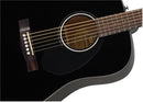 Fender CD-60S Dreadnought, Walnut Fingerboard Black Chitarra Acustica a 20 tasti