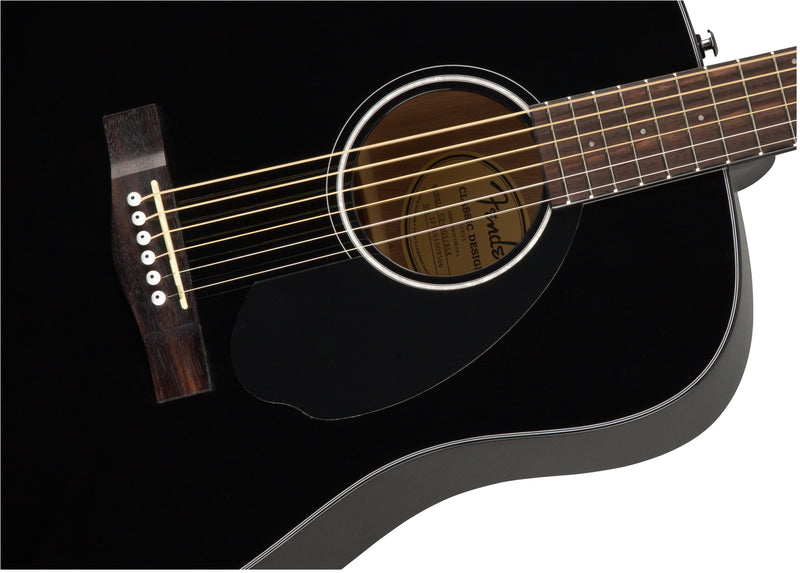 Fender CD-60S Dreadnought, Walnut Fingerboard Black Chitarra Acustica a 20 tasti