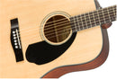 Fender CD-60S Dreadnought, Walnut Fingerboard, Natural Chitarra Acustica