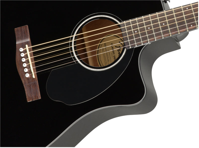 Fender CD-60SCE Dreadnought Walnut Fingerboard Black Chitarra Acustica Elettrif.