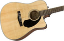 Fender CD-60SCE Dreadnought Natural Chitarra elettrificata 20T modello Classic