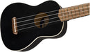 Fender Venice Soprano Uke Walnut Fingerboard Black profilo sottile manico a "C"