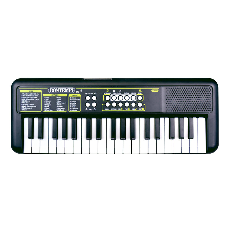 Bontempi 15 3700 Music Mini Tastiera musicale digitale scolastica 37 Tasti Nero