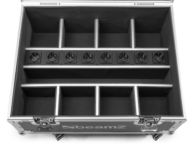 Beamz FCC9 FlightCase x 8 fari, x trasporto e ricaricare x fari Beamz BBP9, Nero