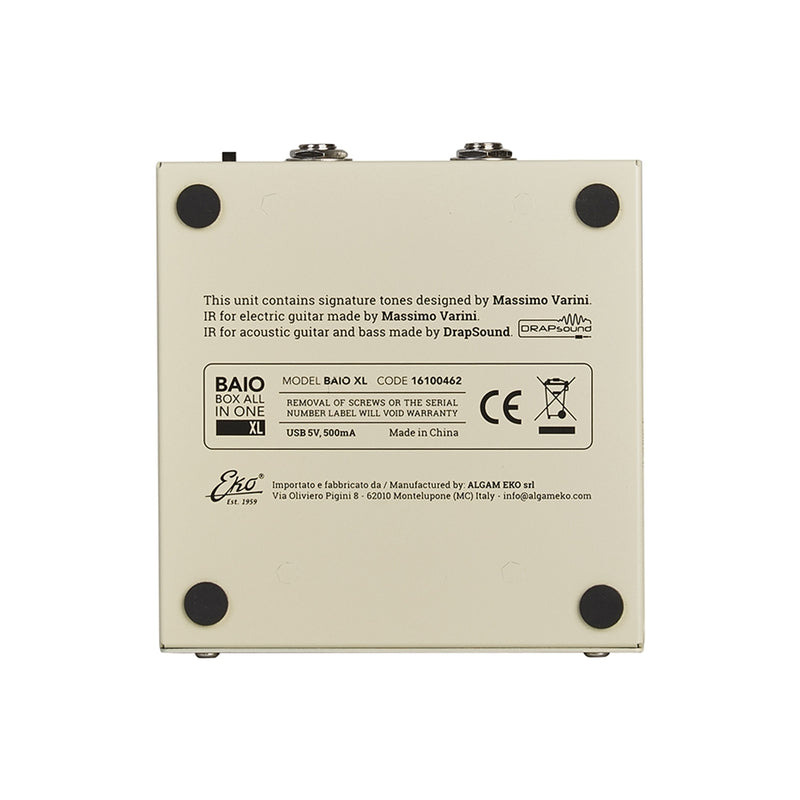 Eko BAIO XL Pedale Multi EFX x Chitarra Elett. Acust. Classica Basso + IR integ.