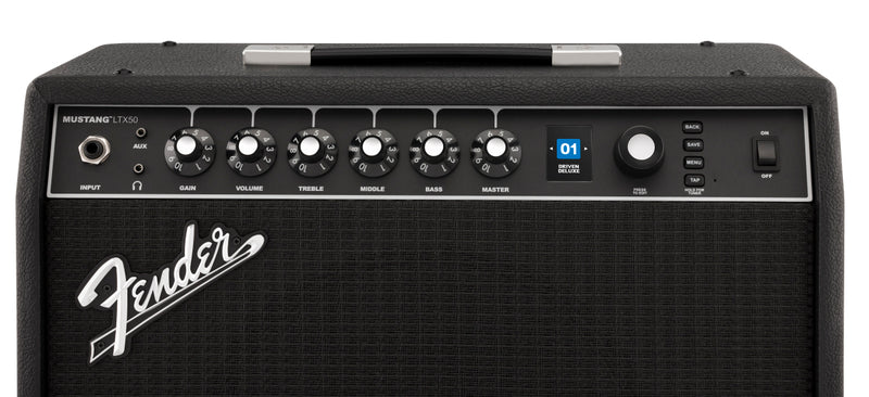 Fender Mustang LTX50 Amplificatore per chitarra da 50w interfaccia utente, Nero