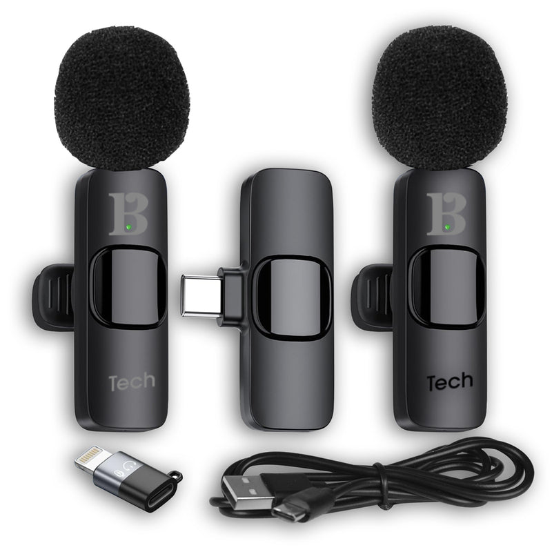 Bontempi 60 4120 Coppia di Microfoni Lavalier Wireless per smartphone tablet pc