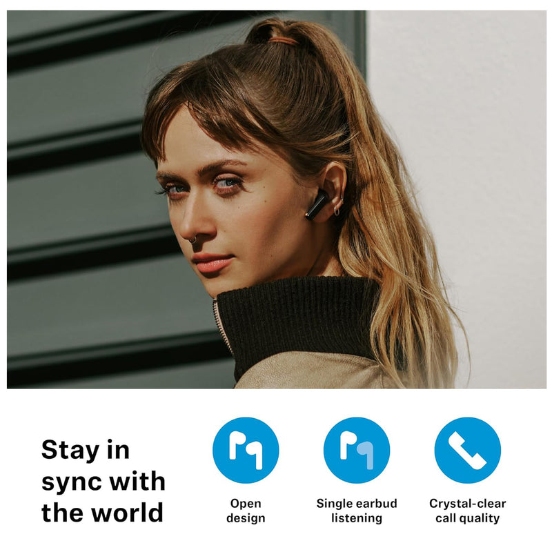 Sennheiser ACCENTUM OPEN Auricolari Bluetooth con mic +custodia di ricarica Nero