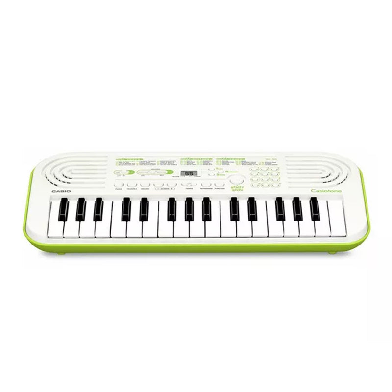 Casio SA-50 Mini Tastiera polifonica a 32 tasti, Bianco fondo in Verde Lime