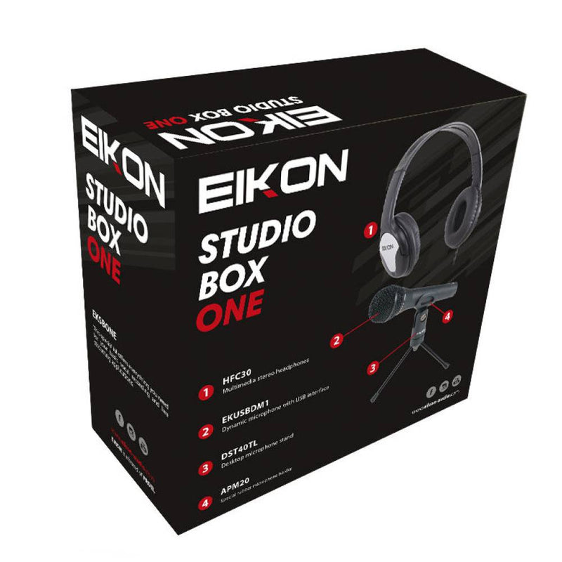 Proel EIKON STUDIO BOX ONE Kit home recording Cuffia Microfono Stand e Supporto