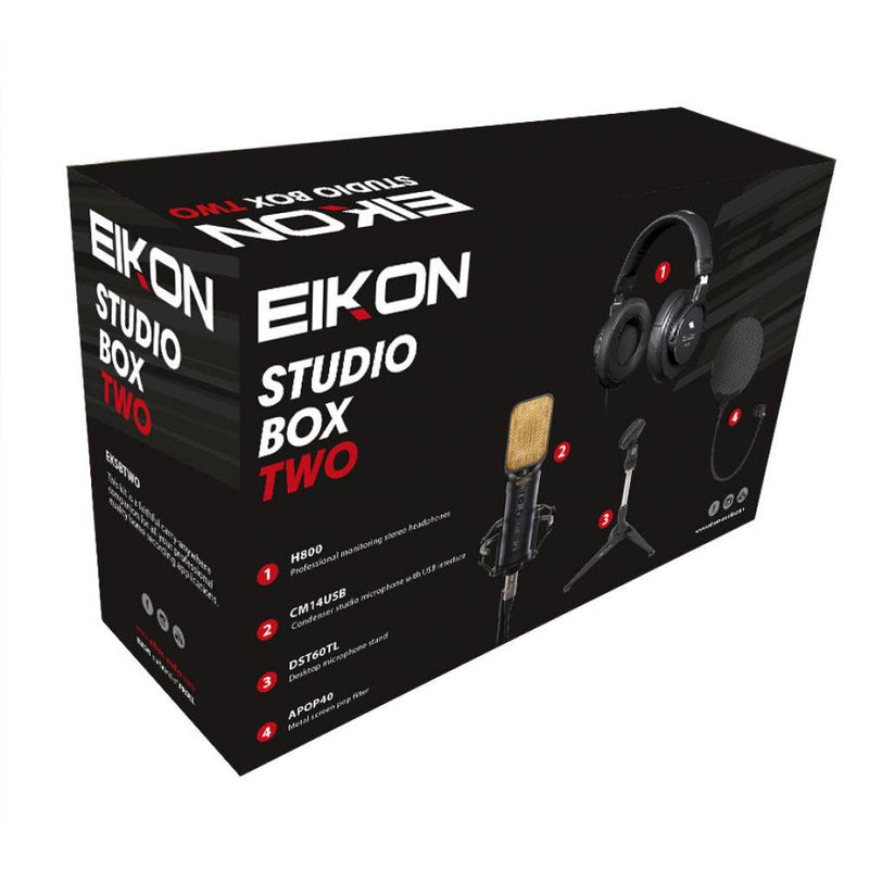 Proel EIKON STUDIO BOX TWO Kit home recording Cuffia Microfono Stand e Antipop