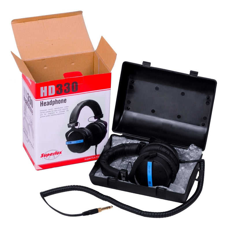 Superlux HD330 Cuffia Monitor Pro Dinam. semi aperta +cavo e senza mic x studio