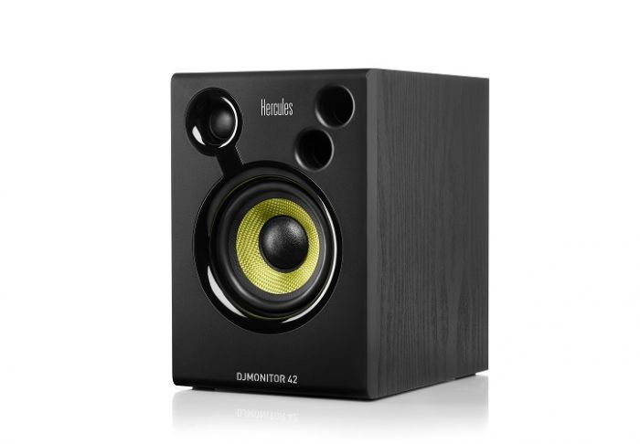 Hercules DJMONITOR 42 Coppia monitor audio attivi da Desktop, 80w di picco, Nero