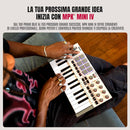 Akai MPK Mini Play MKIV Mini Tastiera Controller Midi 25T, USB e 8 Pad MPC, Grey