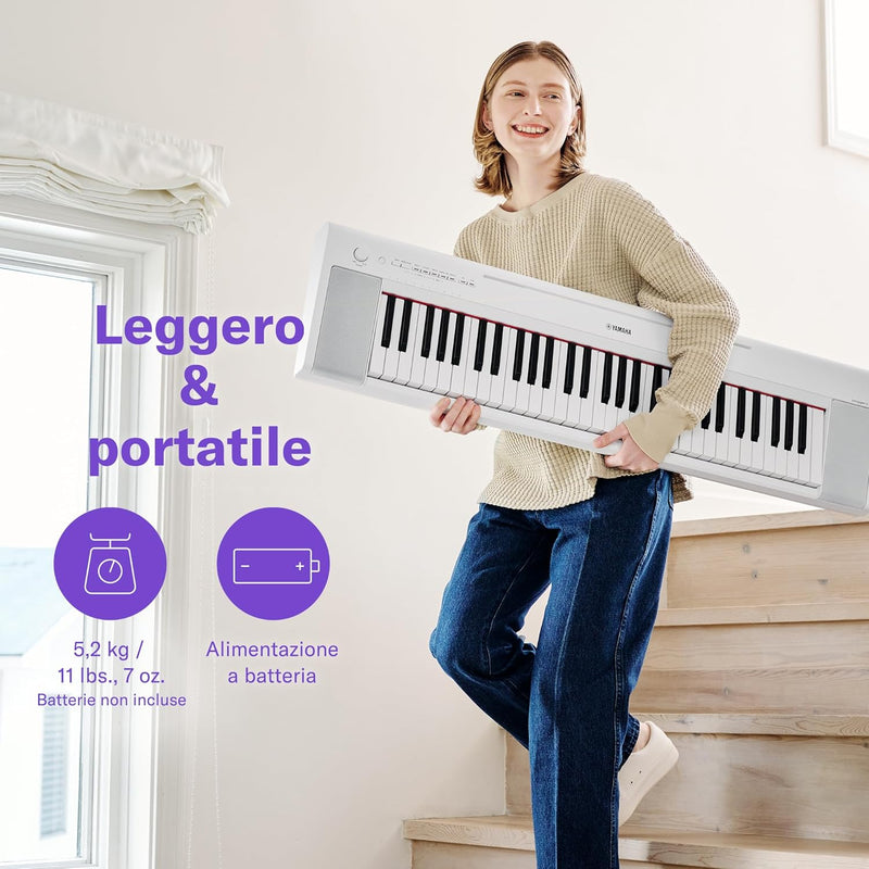 Yamaha NP-15B BLACK PIAGGERO Pianoforte Tastiera Digital portatile batterie 61T