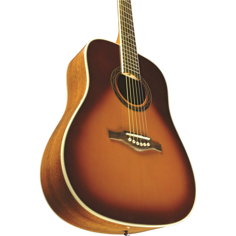 Eko ONE D150 VINTAGE BURST Chitarra acustica Dreadnought spalla mancante 20T