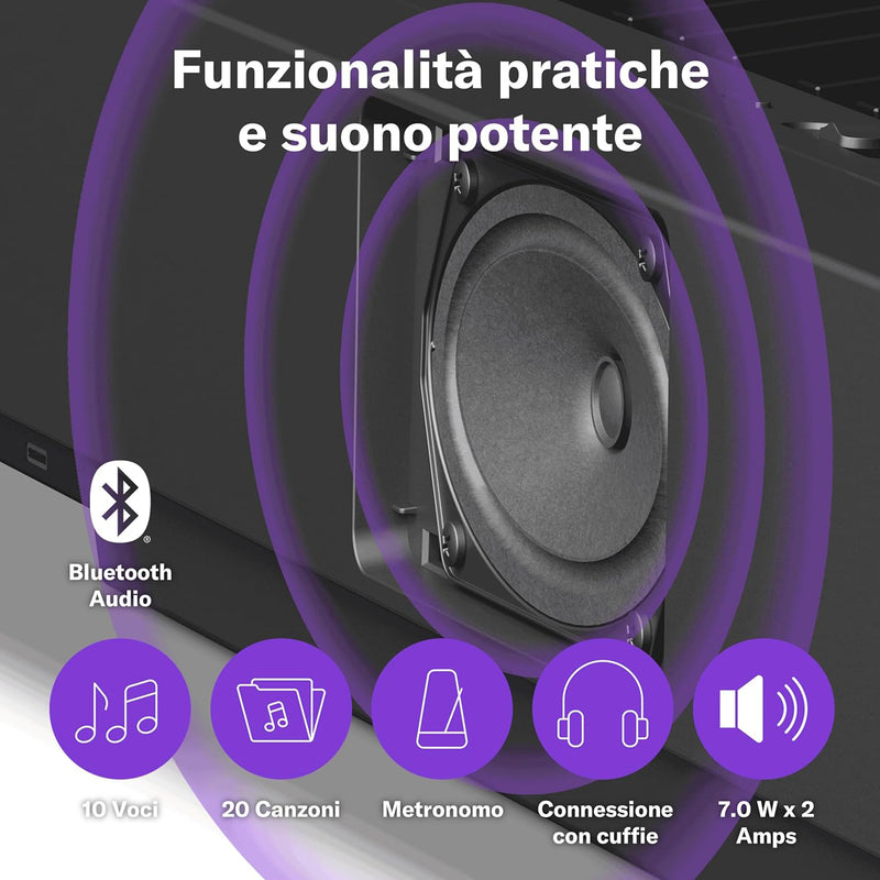 Yamaha P-145BT Bluetooth Pianoforte Digit. Portatile a 88T pesati con GH Compact
