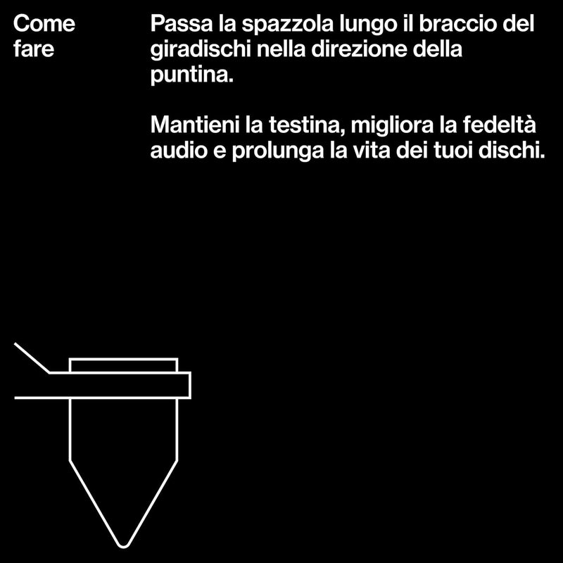 AM Clean Sound PICK-UP BRUSH Spazzolino fibra di carbonio x la pulizia puntina