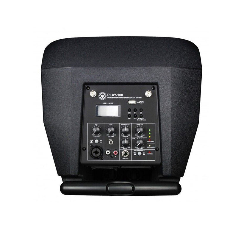 TOPP PRO PLAY-100 Trolley attivo a batteria +Mixer+ 1 Radio Mic palmare wireless