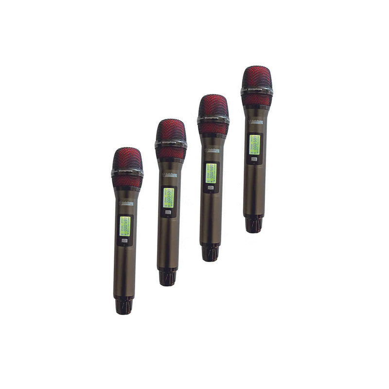 Audiodesign PMU 404T Sistema Mic Wireless 4 Palmari UHF F: 635,00 - 684,750 MHz