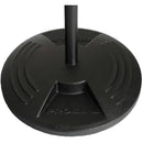 Proel PRO1991-D++ Asta Microfonica Pro Dritta base rotonda, Nero Opaco