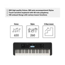 Yamaha PSR-E383 Tastiera Dig. Portatile 61T + Dam BT100 Borsa trasporto