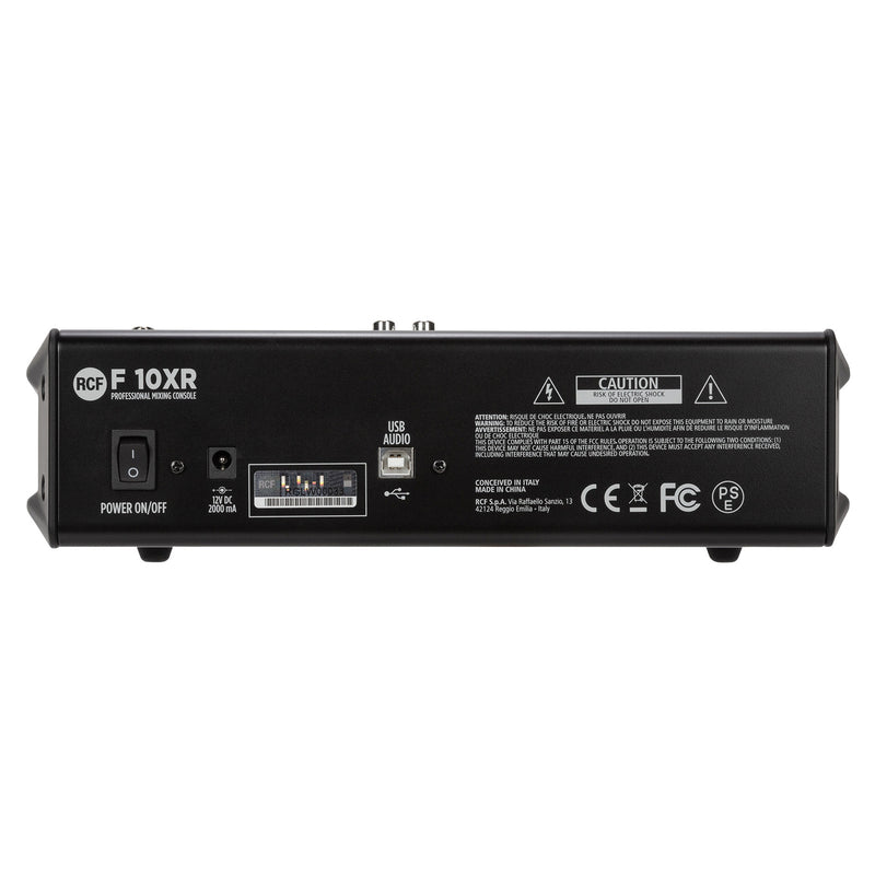RCF F 10XR Mixer Pro 10C Sez. DSP FX USB + Registr. + RCF BG F 10XR Borsa Trasp.