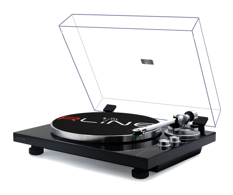 Redline RLTN22GB Giradischi a cinghia con modulo Bluetooth, Nero Lucido