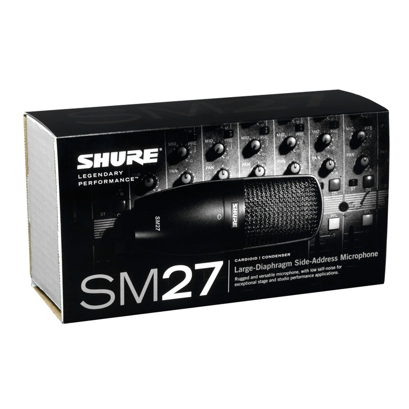 Shure SM27-LC Microfono Condensatore Cardioide da Studio Palco x voce strumenti