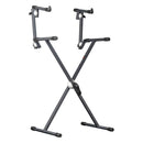 Proel SPL152 Supporto Pro x tastiera 2 livelli regol. SNAP LOCK grigio antracite