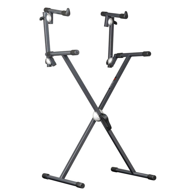 Proel SPL152 Supporto Pro x tastiera 2 livelli regol. SNAP LOCK grigio antracite