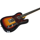 Eko TERO V-NOS SUNBURST Chitarra Elettrica a 22 Tasti con singol-coil S-H