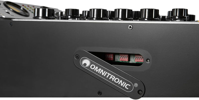 Omnitronic TRM-222 Mixer Dj rotativo 2C isolat. freq. 3 bande filt. VCF FX Loop