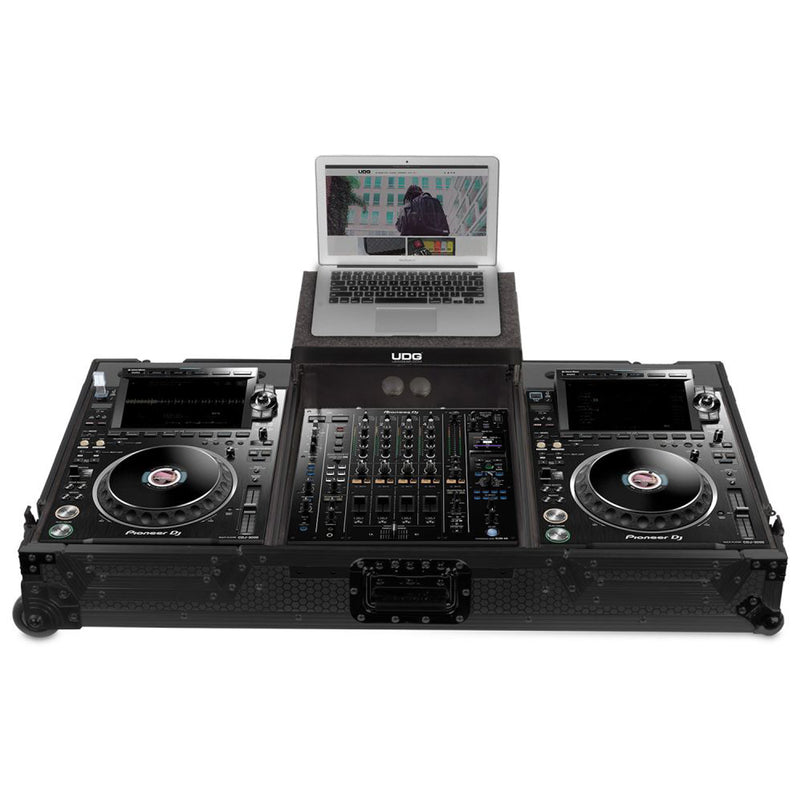 UDG U91086BL Ultimate Flight Case Set Pioneer CDJ-3000-A9 con ruote, Black Plus