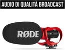 Rode VIDEOMIC GO II XELIX Mic a Canna fucile x fotocamera smartphone tablet Pc