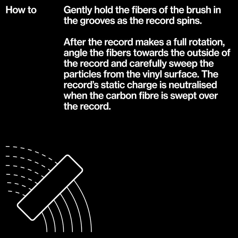 AM Clean Sound VINYL BRUSH Spazzola in fibra di carbonio x la pulizia del vinile