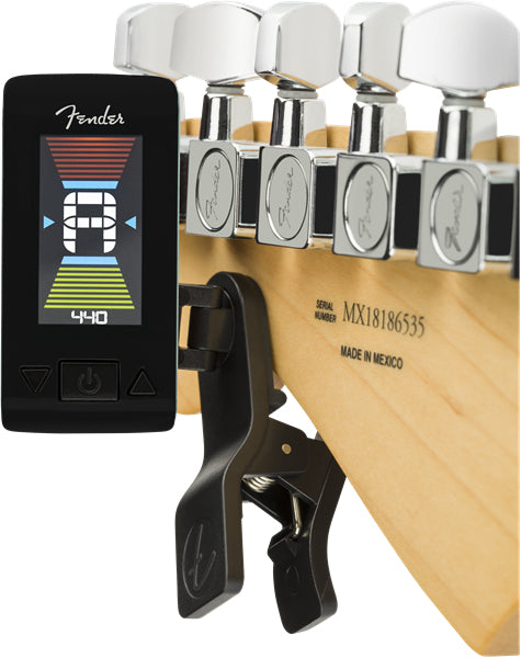 Fender Original Tuner Daphne Blue Accordatore sensore vibrazione e display LCD