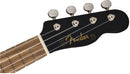 Fender Venice Soprano Uke Walnut Fingerboard Black profilo sottile manico a "C"