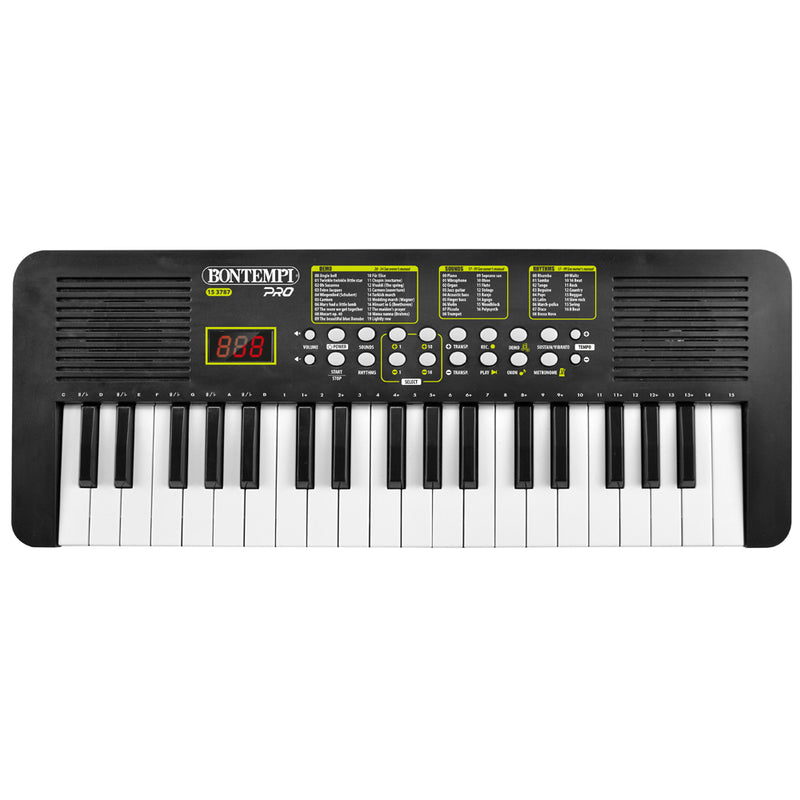 Bontempi 15 3787 Music Tastiera musicale digitale scolastica 37 Tasti Nero