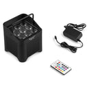 Beamz BBP48 Uplight Par Led WDMX IRC 9x12w RGBAW-UV batteria e wireless DMX
