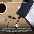 Sennheiser CX 80U Auricolari In-Ear cablato USB-C plug-and-play + mic., Nero