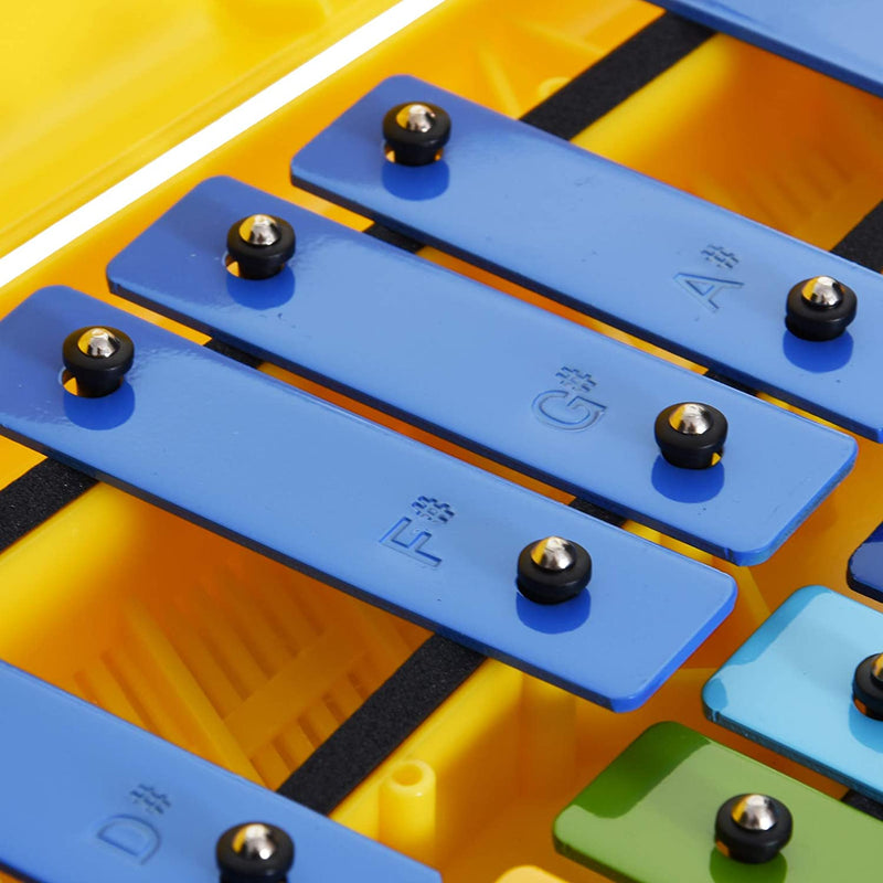Angel Music AG-25N3 Metallofono Glockenspiel Cromatico 25 N. SOL4-6 Ast. Giallo