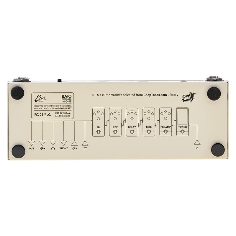 Eko BAIO Box All In One Pedale Multi effetto x Chitarra con IR int. e Bluetooth
