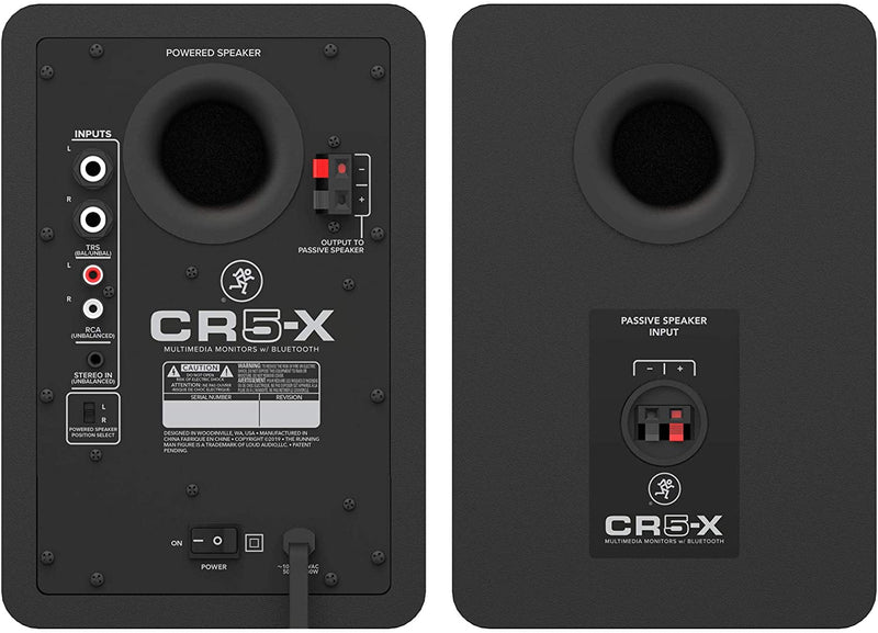 Mackie CR5-X Coppia Monitor Professionale da Studio da 5" 80W, Nero