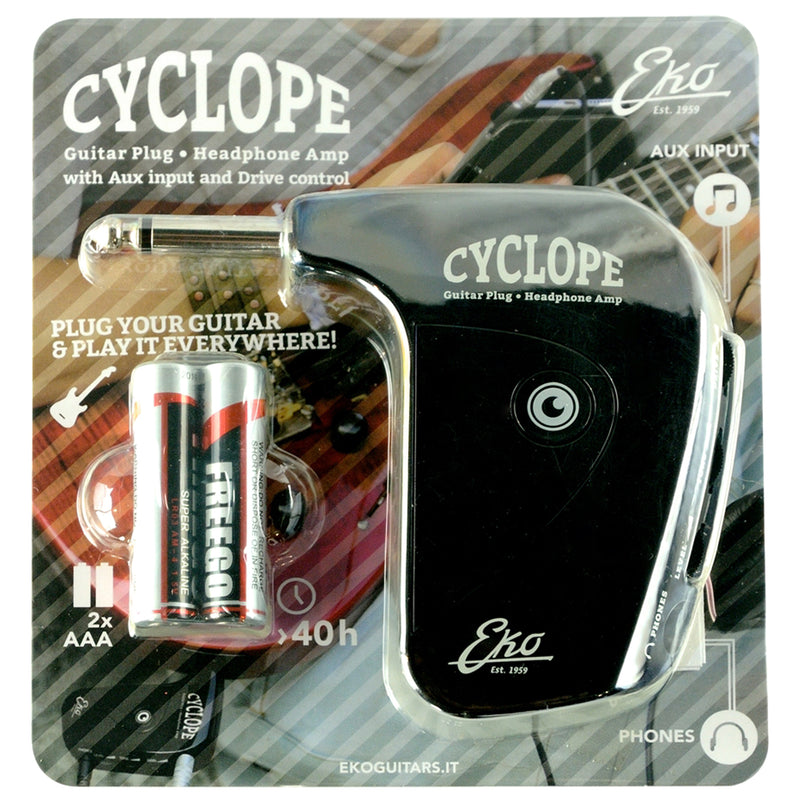 Eko CYCLOPE GUITAR PLUG Amplificatore per cuffia portatile per Chitarra, Nero